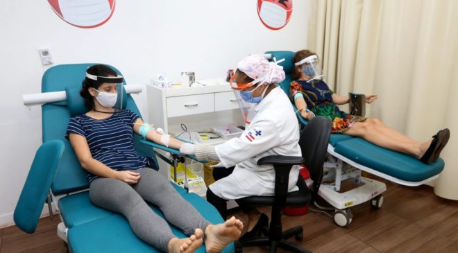 Hemoba reduz prazo de inaptidão de voluntários que tiveram Covid-19 para 10 dias