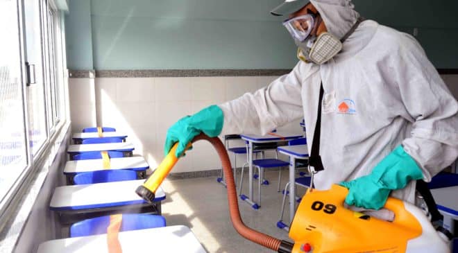 Prefeitura prossegue com ações de sanitização nas escolas municipais