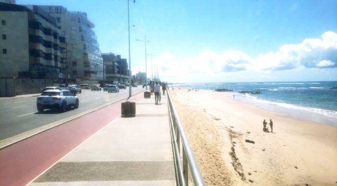 Salvador amanhce nesta manha de quinta feira, com o sol brilhando…