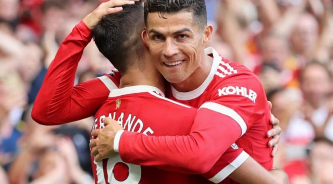 No retorno ao United, Cristiano Ronaldo marca duas vezes e comanda goleada dos Red Devils em Old Trafford