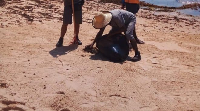 Prefeitura de Mata de São João realiza ação de limpeza das praias do Forte e Imbassaí