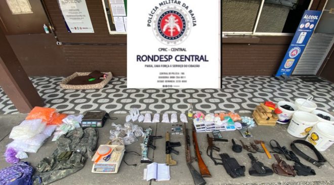 Em Salvador, SSP apresenta apreensão de armas, munições e drogas em operação contra paredões