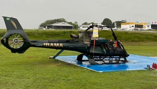 Helicóptero do Ibama é alvo de ataque incendiário