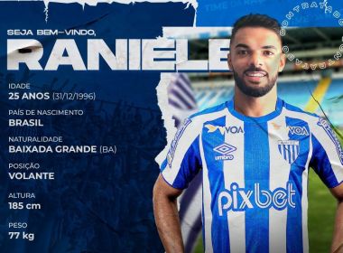 Depois de deixar o Bahia, Raniele é emprestado pelo Jacuipense ao Avaí