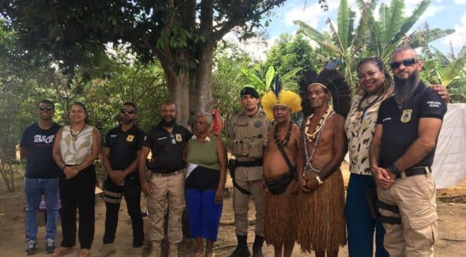 Ação de regularização fundiária em território indígena, tem apoio da Polícia Civil