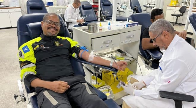 Na campanha Maio Amarelo servidores da Semob realizam doação de sangue
