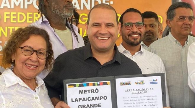 Randerson Leal participa de ato que autoriza nova etapa do metrô de Salvador e reforça compromisso com a mobilidade urbana da capital