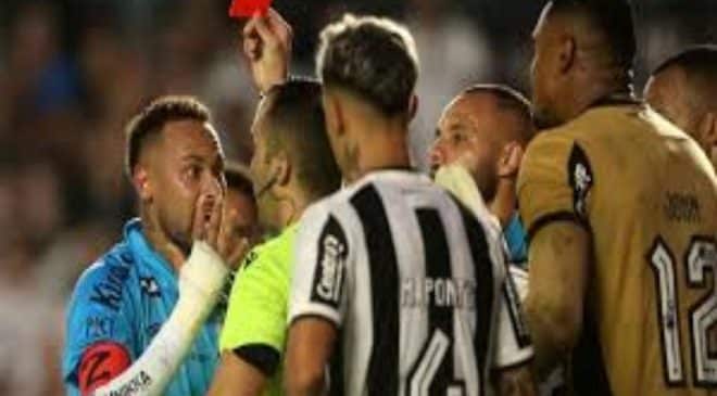 Botafogo bate o Santos, Neymar é expulso por fazer golo de mão