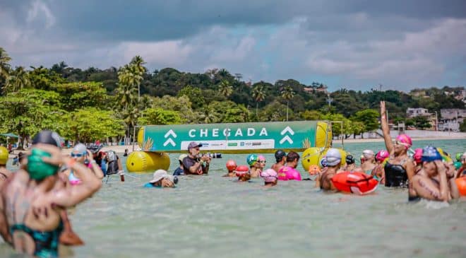 Praia de Inema recebe 8ª etapa do Campeonato Baiano de Águas Abertas neste domingo (14)