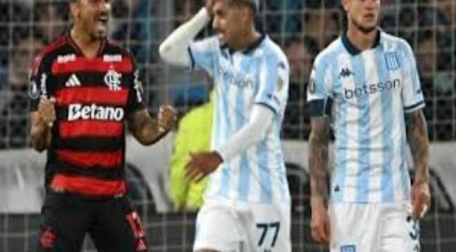 Flamengo supera expulsão, segura Racing e está na final da Libertadores
