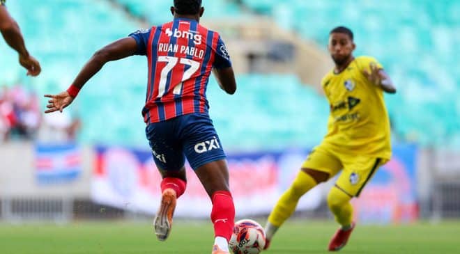 Bahia estreia no Baianão vencendo e com show dos garotos da base