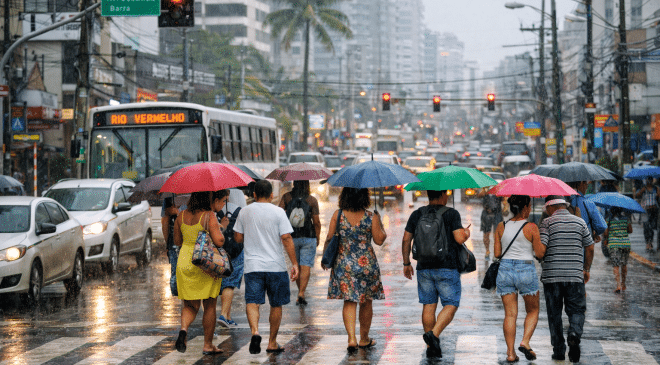 Salvador deve enfrentar chuvas intercaladas com períodos de sol após o Carnaval