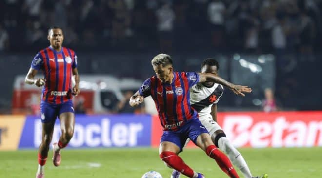 Bahia vence o Vasco e ocupa a vice-liderança do Brasileirão