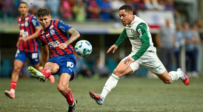 Bshia joga neste domingo contra o líder Palmeiras na briga pela liderança do Brasileirão