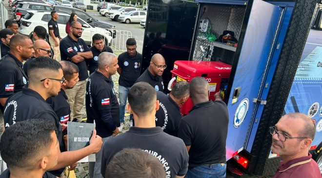 Coordenadores dos Centros Integrados de Comunicações (Cicoms da Bahia conhecem funcionalidades da nova Plataforma Elevada de Obsrvação para atuação no São João