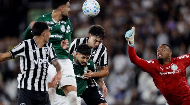 Botafogo segura Palmeiras e ajuda Flamengo, novo líder do Brasileirão